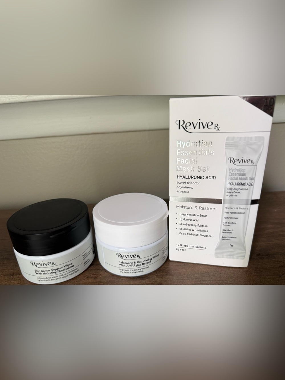Revive Rx Bundle Exfoliating Wipes • Skin Barrier Wipes • Hydration Facial Mask